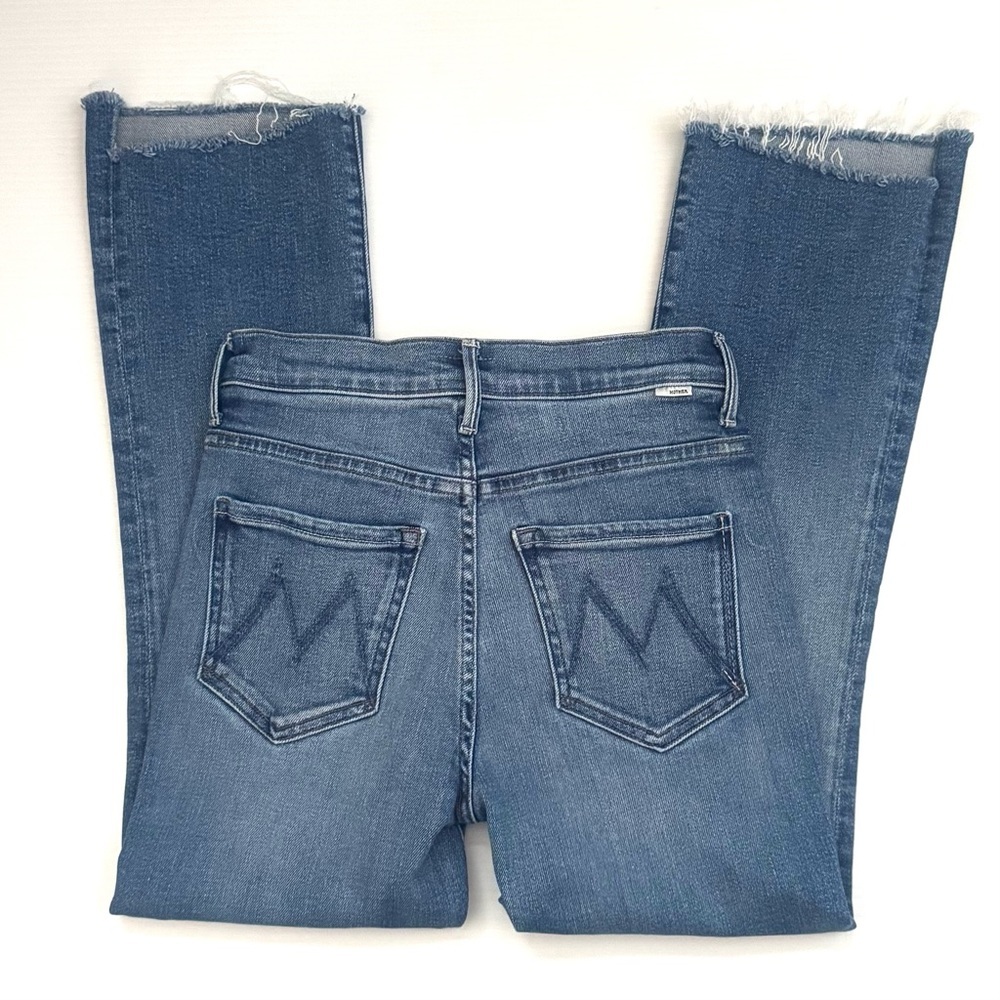 MOTHER The Insider Crop Step Fray Jeans Work Hard Play Hard Size 25 - Picture 7 of 12